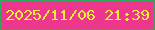文字の大きさ：2、枠の色：32a65d、背景の色：ec378c、文字の色：edef35 無料ブログパーツのブログ時計