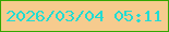 文字の大きさ：5、枠の色：32a701、背景の色：f6cb8e、文字の色：20dcd3 無料ブログパーツのブログ時計