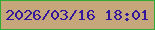 文字の大きさ：3、枠の色：32aa34、背景の色：c6a77b、文字の色：32179b 無料ブログパーツのブログ時計