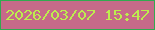 文字の大きさ：1、枠の色：32aa50、背景の色：c66a89、文字の色：bded4e 無料ブログパーツのブログ時計