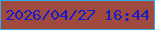 文字の大きさ：1、枠の色：32ace8、背景の色：a04a3f、文字の色：151dc9 無料ブログパーツのブログ時計