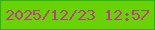 文字の大きさ：3、枠の色：32ae20、背景の色：68d300、文字の色：bf3b8f 無料ブログパーツのブログ時計