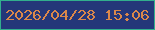 文字の大きさ：5、枠の色：32af8d、背景の色：243779、文字の色：db884a 無料ブログパーツのブログ時計