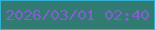文字の大きさ：5、枠の色：32b1d5、背景の色：317b73、文字の色：8360d0 無料ブログパーツのブログ時計