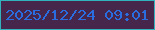 文字の大きさ：4、枠の色：32b2bd、背景の色：46264b、文字の色：2a6de0 無料ブログパーツのブログ時計