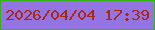 文字の大きさ：2、枠の色：32b40e、背景の色：9374e2、文字の色：a82814 無料ブログパーツのブログ時計