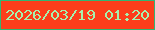 文字の大きさ：1、枠の色：32b573、背景の色：fd3d1b、文字の色：a6f1ad 無料ブログパーツのブログ時計