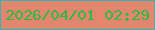 文字の大きさ：2、枠の色：32b5b0、背景の色：e2866f、文字の色：2bbb3e 無料ブログパーツのブログ時計