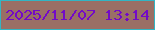 文字の大きさ：3、枠の色：32b5c4、背景の色：9a6f65、文字の色：730ac7 無料ブログパーツのブログ時計