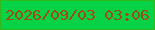 文字の大きさ：1、枠の色：32b819、背景の色：07d147、文字の色：9e4c12 無料ブログパーツのブログ時計
