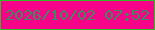 文字の大きさ：3、枠の色：32bb24、背景の色：f70389、文字の色：388f5d 無料ブログパーツのブログ時計
