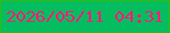 文字の大きさ：4、枠の色：32bd0d、背景の色：05bd61、文字の色：fa1c78 無料ブログパーツのブログ時計