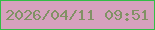 文字の大きさ：3、枠の色：32bd47、背景の色：d6a1be、文字の色：819165 無料ブログパーツのブログ時計