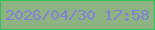 文字の大きさ：2、枠の色：32c058、背景の色：8db383、文字の色：8581d8 無料ブログパーツのブログ時計