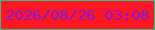 文字の大きさ：5、枠の色：32c086、背景の色：fe1721、文字の色：8417db 無料ブログパーツのブログ時計