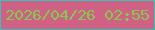 文字の大きさ：4、枠の色：32c3ba、背景の色：d16184、文字の色：80ca4e 無料ブログパーツのブログ時計