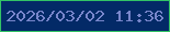 文字の大きさ：4、枠の色：32c466、背景の色：032a67、文字の色：7886cb 無料ブログパーツのブログ時計