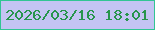 文字の大きさ：1、枠の色：32c593、背景の色：c4c4f3、文字の色：27954c 無料ブログパーツのブログ時計