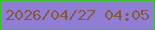 文字の大きさ：1、枠の色：32c718、背景の色：8f7dd6、文字の色：855a38 無料ブログパーツのブログ時計