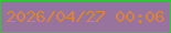文字の大きさ：1、枠の色：32c737、背景の色：97739e、文字の色：d8833b 無料ブログパーツのブログ時計
