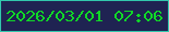 文字の大きさ：5、枠の色：32c8ad、背景の色：1f2352、文字の色：10d827 無料ブログパーツのブログ時計