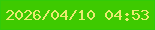 文字の大きさ：2、枠の色：32cb08、背景の色：3eca00、文字の色：e8eb70 無料ブログパーツのブログ時計