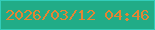 文字の大きさ：1、枠の色：32cdba、背景の色：21ac87、文字の色：e48434 無料ブログパーツのブログ時計