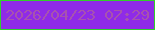 文字の大きさ：3、枠の色：32cf2b、背景の色：8f2be7、文字の色：a753af 無料ブログパーツのブログ時計