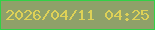 文字の大きさ：3、枠の色：32d147、背景の色：8fa169、文字の色：ded157 無料ブログパーツのブログ時計