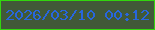 文字の大きさ：5、枠の色：32d60e、背景の色：415938、文字の色：2866de 無料ブログパーツのブログ時計