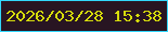 文字の大きさ：3、枠の色：32d8fd、背景の色：281522、文字の色：d6dc0b 無料ブログパーツのブログ時計
