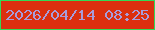 文字の大きさ：3、枠の色：32d956、背景の色：db2f0f、文字の色：a89cdb 無料ブログパーツのブログ時計