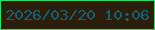 文字の大きさ：5、枠の色：32da67、背景の色：2b1e0c、文字の色：16606f 無料ブログパーツのブログ時計