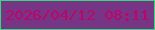 文字の大きさ：3、枠の色：32db7e、背景の色：773585、文字の色：bb056b 無料ブログパーツのブログ時計