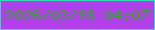 文字の大きさ：1、枠の色：32dbba、背景の色：b040e8、文字の色：32a730 無料ブログパーツのブログ時計
