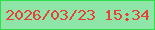 文字の大きさ：5、枠の色：32dd4a、背景の色：8fe4a8、文字の色：e93f39 無料ブログパーツのブログ時計
