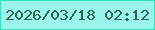 文字の大きさ：2、枠の色：32dfbb、背景の色：9bf4eb、文字の色：326653 無料ブログパーツのブログ時計
