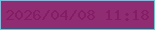 文字の大きさ：3、枠の色：32e0e9、背景の色：902c71、文字の色：841d65 無料ブログパーツのブログ時計