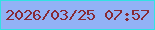 文字の大きさ：5、枠の色：32e1e3、背景の色：92b2f6、文字の色：872a36 無料ブログパーツのブログ時計