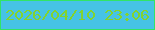 文字の大きさ：1、枠の色：32e466、背景の色：46c3e5、文字の色：83d32e 無料ブログパーツのブログ時計