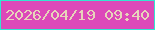 文字の大きさ：3、枠の色：32e6d0、背景の色：dc49b9、文字の色：e7d4ba 無料ブログパーツのブログ時計