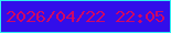 文字の大きさ：2、枠の色：32ecf2、背景の色：320eea、文字の色：cd0866 無料ブログパーツのブログ時計
