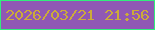 文字の大きさ：1、枠の色：32ed7c、背景の色：9058b4、文字の色：ccab39 無料ブログパーツのブログ時計