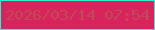 文字の大きさ：5、枠の色：32eed5、背景の色：d9235d、文字の色：bd4b58 無料ブログパーツのブログ時計