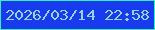 文字の大きさ：1、枠の色：32f1bc、背景の色：193bee、文字の色：94d4da 無料ブログパーツのブログ時計