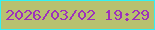 文字の大きさ：1、枠の色：32f1f4、背景の色：b8c170、文字の色：9d31bb 無料ブログパーツのブログ時計