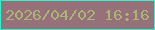 文字の大きさ：3、枠の色：32f2cd、背景の色：977179、文字の色：aab378 無料ブログパーツのブログ時計