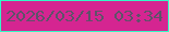 文字の大きさ：2、枠の色：32f9c7、背景の色：d52591、文字の色：5e5269 無料ブログパーツのブログ時計