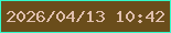 文字の大きさ：1、枠の色：32f9c9、背景の色：6a4d1b、文字の色：e0bfae 無料ブログパーツのブログ時計
