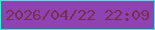 文字の大きさ：2、枠の色：32f9d3、背景の色：8f43b2、文字の色：762f4c 無料ブログパーツのブログ時計
